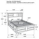 Briana Bookcase Platform Storage Bed