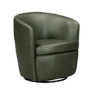 Parker Living Barolo 100% Italian Leather Swivel Club Chair Two Pack