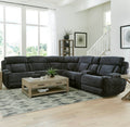 Parker Living Dalton 6 Piece Modular Power Reclining Sectional with Power Adjustable Headrests