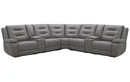 Parker Living Caldwell Fog 7 Piece Modular Power Reclining Sectional with Power Adjustable Headrests with 2 Consoles