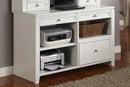 Parker House Boca L Shape Desk with Credenza and Hutch