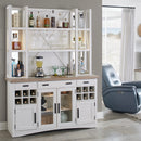 Parker House Americana Modern Dining 66 In. Buffet and Hutch with Quartz Insert