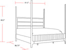 Parker House Escape - Bedroom Queen Poster Bed with Dresser and Mirror