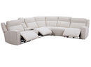 Parker Living Lancaster - Fluffy River Rock 6 Piece Zero Gravity Power Reclining Sectional with Power Adjustable Headrests