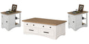 Parker House Americana Modern - Cotton Lift Top Cocktail Table with 2 Chairside Tables