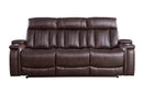 Parker Living Royce - Fantom Brown Power Reclining Sofa with Drop Down Console