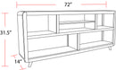 Parker House Escape 72 In. Open Multi-Purpose Console