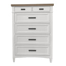 Parker House Americana Modern Bedroom King Platform Bed 2 Nightstands Dresser with Mirror and Chest