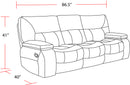 Parker Living Chapman - Polo Manual Reclining Sofa Loveseat and Recliner - MCHA-421-POL