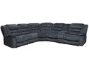 Parker Living Bolton - Misty Storm 6 Piece Modular Reclining Sectional and Entertainment Console