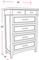 Parker House Americana Modern Bedroom 6 Drawer Chest