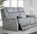 Parker Living Linus - Hudson Grey Zero Gravity Power Reclining Console Loveseat
