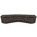 Parker Living Easton - Steamboat Brown 7 Piece Zero Gravity Power Reclining Sectional with Power Adjustable Headrests