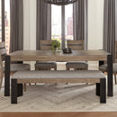 Parker House Cedar Fork - Dining 78 inch Rectangular Dining Table with 6 ladderback chairs