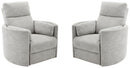 Parker Living Radius - Mineral Power Swivel Glider Recliner Two Pack