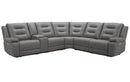 Parker Living Caldwell Fog 6 Piece Modular Power Reclining Sectional with Power Adjustable Headrests