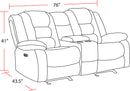 Parker Living Bolton - Misty Storm Glider Reclining Console Loveseat