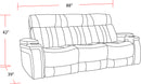 Parker Living Royce - Midnight Power Reclining Sofa with Drop Down Console