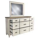 Parker House Americana Modern Bedroom King Platform Bed 2 Nightstands Dresser with Mirror and Chest
