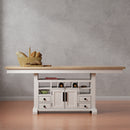 Parker House Americana Modern Dining Island Counter Height Table with 8 upholstered chairs