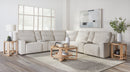 Parker Living Lancaster - Fluffy River Rock 7 Piece Zero Gravity Power Reclining Sectional with Power Adjustable Headrests