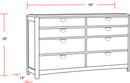Parker House Escape - Bedroom 8 Drawer Dresser