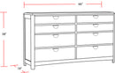 Parker House Escape - Bedroom King Panel Bed with Dresser and Mirror