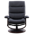Parker Living Knight - Black Manual Reclining Swivel Chair and Ottoman