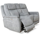 Parker Living Linus - Hudson Grey Power Reclining Sofa Loveseat and Recliner