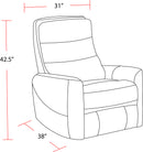 Parker Living Hercules-Haze Power Lift Recliner with Articulating Headrest