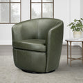Parker Living Barolo 100% Italian Leather Swivel Club Chair