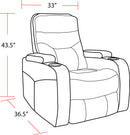Parker Living Origin Power - Linen Power Reclining Home Theater Recliner