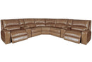 Parker Living Swift - Bourbon 7 Piece Modular Power Reclining Sectional with Power Adjustable Headrests