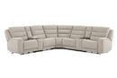 Parker Living Felix - Mari Fawn 7 Piece Zero Gravity Power Reclining Sectional with Beverage Cooler Console