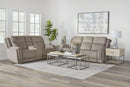 Parker Living Penfield - Frappe Zero Gravity Power Reclining Console Loveseat with Heat Massage and Speaker P3