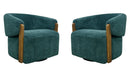 Parker Living Finley Swivel Accent Chair Two Pack