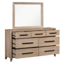 Parker House Breckenridge - Bedroom Queen Bed 2 Nightstands and Dresser with Mirror
