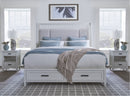Parker House Americana Modern Bedroom King Shelter Bed with 2 Nightstands