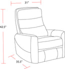 Parker Living Hercules - Oyster Swivel Glider Recliner