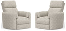 Parker Living Radius - Tatum River Rock Power Swivel Glider Recliner Two Pack