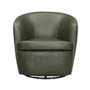 Parker Living Barolo 100% Italian Leather Swivel Club Chair