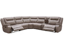 Parker Living Blake - Desert Taupe 6 Piece Modular Reclining Sectional and Entertainment Console
