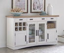 Parker House Americana Modern Dining 66 inch Buffet and Hutch with Quartz Insert