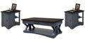 Parker House Americana Modern Cocktail Table with 2 Chairside Tables