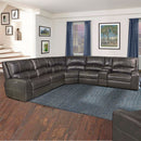 Parker Living Swift - Twilight 6 Piece Modular Power Reclining Sectional with Power Adjustable Headrests