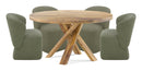 Parker House Crossings - Downtown Dining 60 Inch Round Dining Table With 4 Upholstered Chairs
