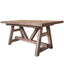 Parker House Lodge Dining Counter Table with 2 Sling Stools 6 X-Back Stools Buffet with Hutch
