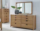 Parker House Escape - Bedroom King Panel Bed 2 Nightstands and Dresser with Mirror