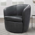 Parker Living Barolo 100% Italian Leather Swivel Club Chair