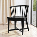 Parker House Americana Modern Dining 48-66" Round Dining Table and 4 Black Barrel Chairs